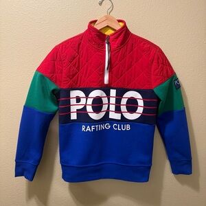 Men’s Small Polo Ralph Lauren Multicolor Hi-Tech Rafting Club Half Zip Pullover